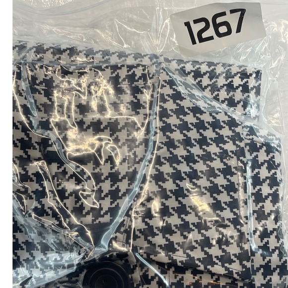 Lapis Houndstooth Trench Coat Women's Size M Black White Tie‎ Sleeve - Picture 9 of 9